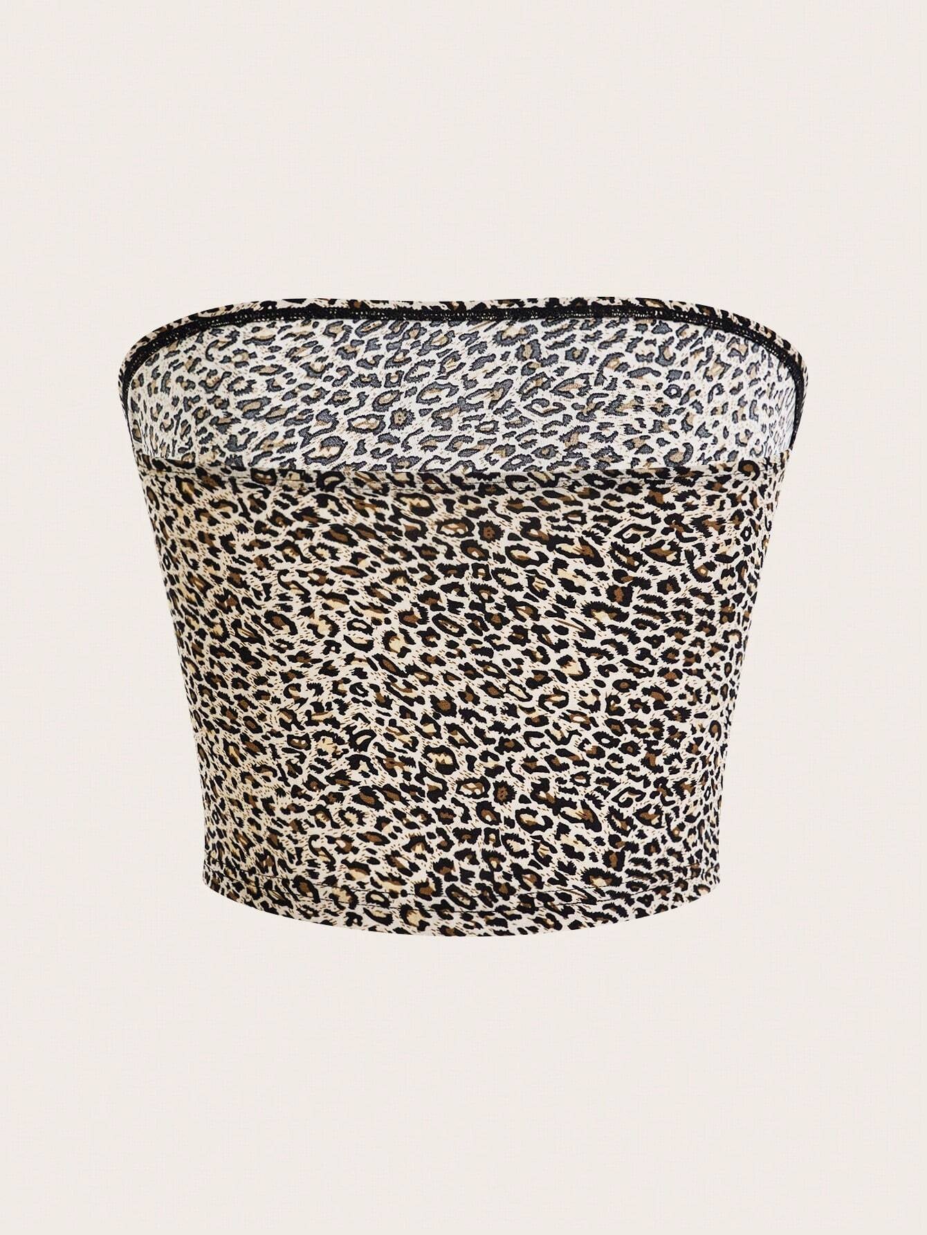Leopard Print Tube Top