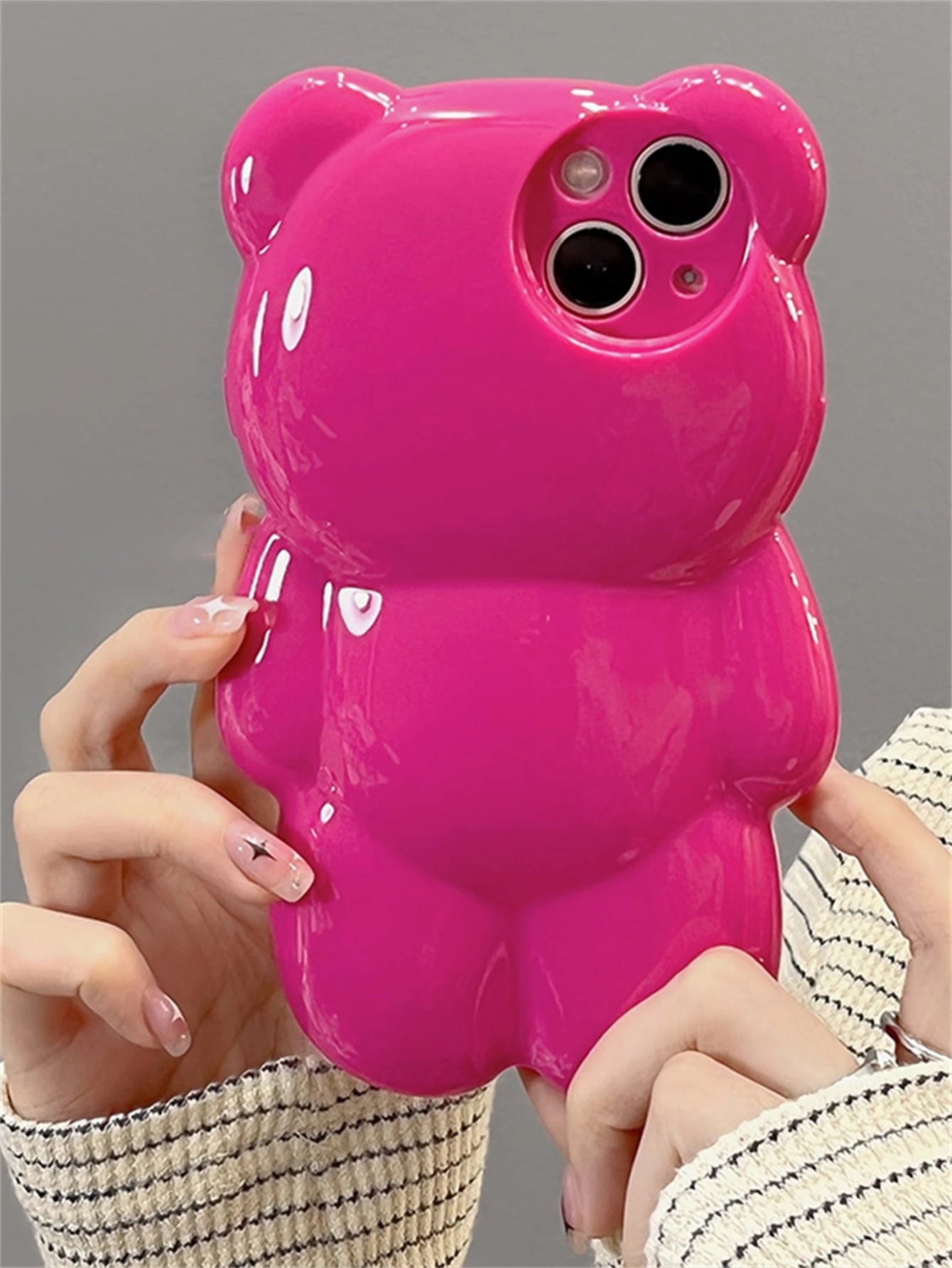 Cartoon Bear Anti-Fall Phone Case Compatible with iPhone 15/15Plus/15Pro/15Promax