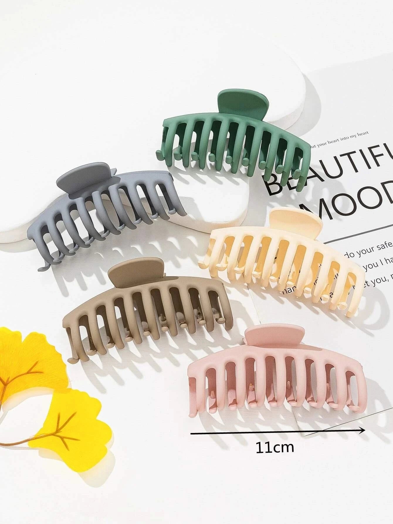 5Pcs Solid Hair Claw 