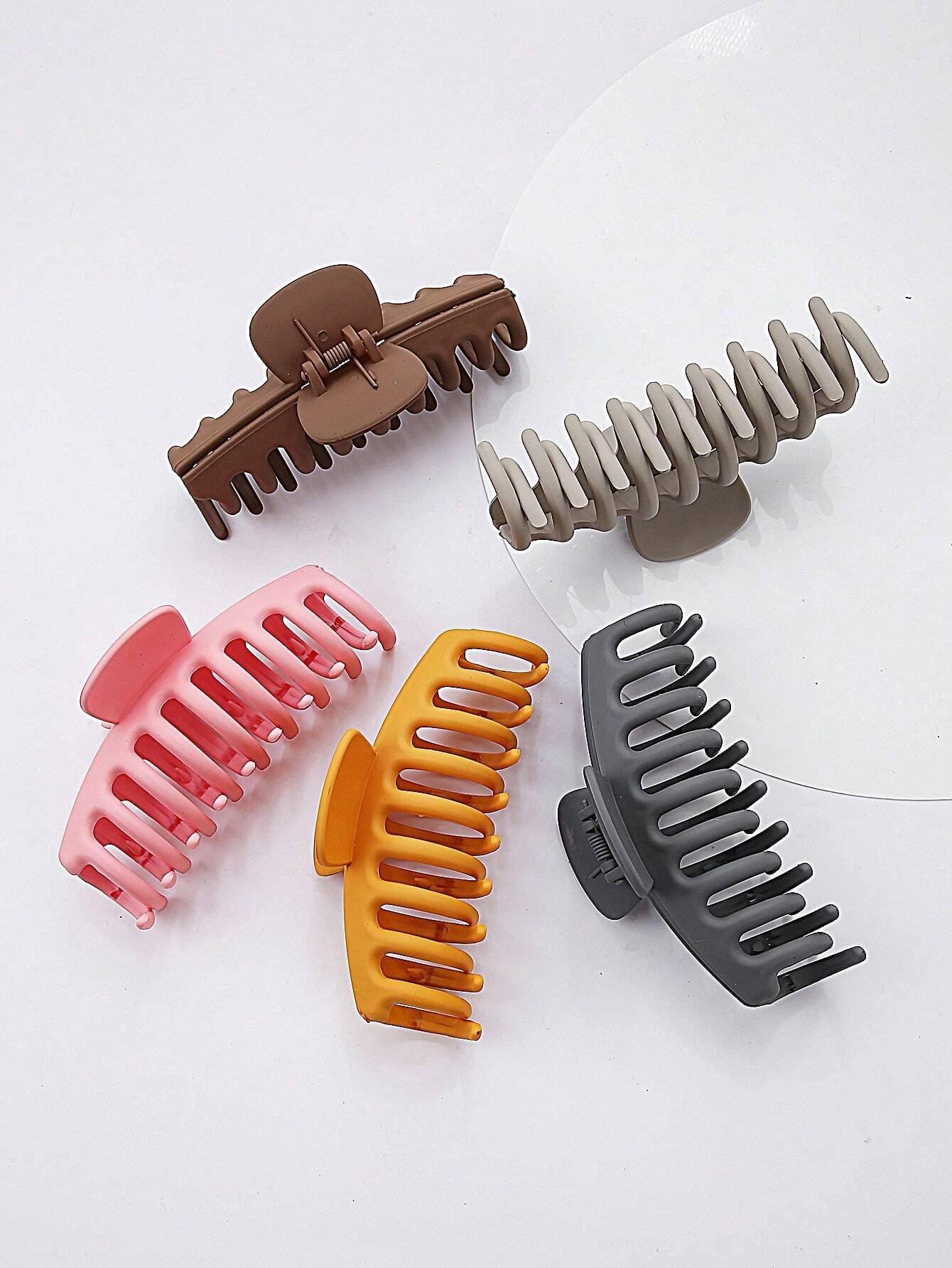 5Pcs Solid Hair Claw 