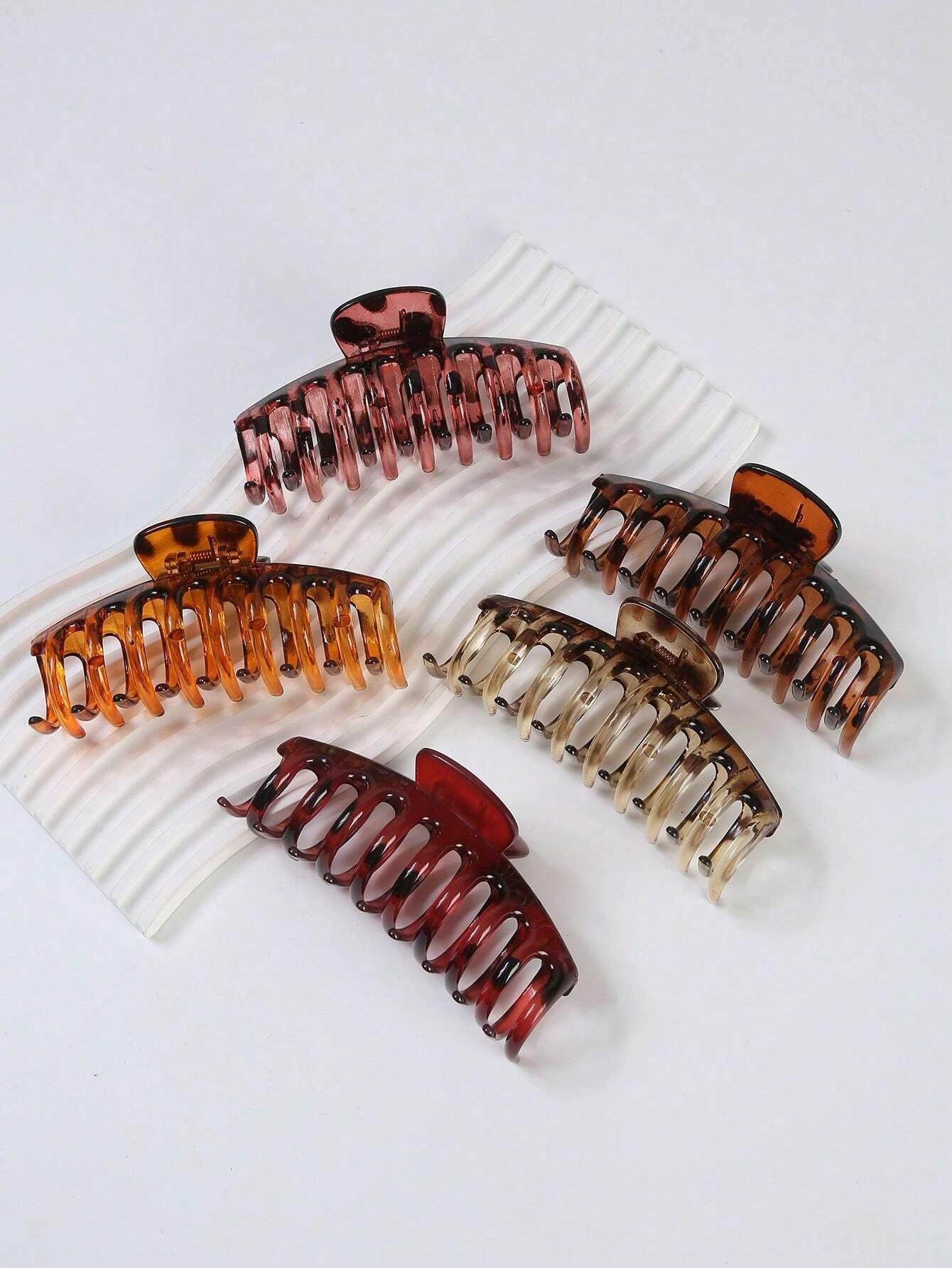 5Pcs Solid Hair Claw 