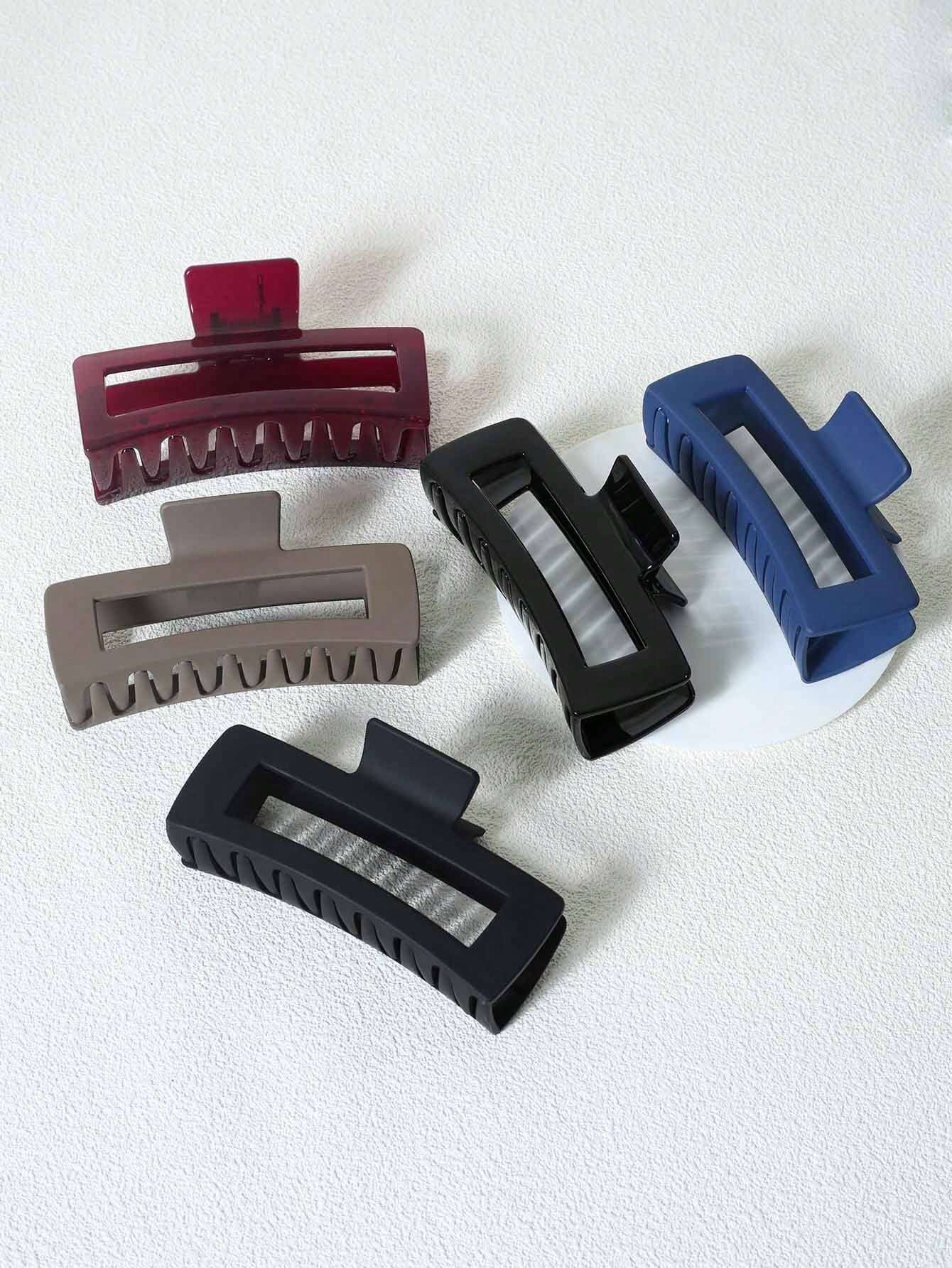 5Pcs Solid Hair Claw 