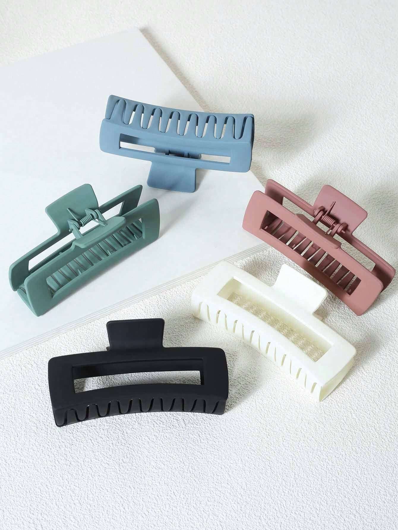 5Pcs Solid Hair Claw 