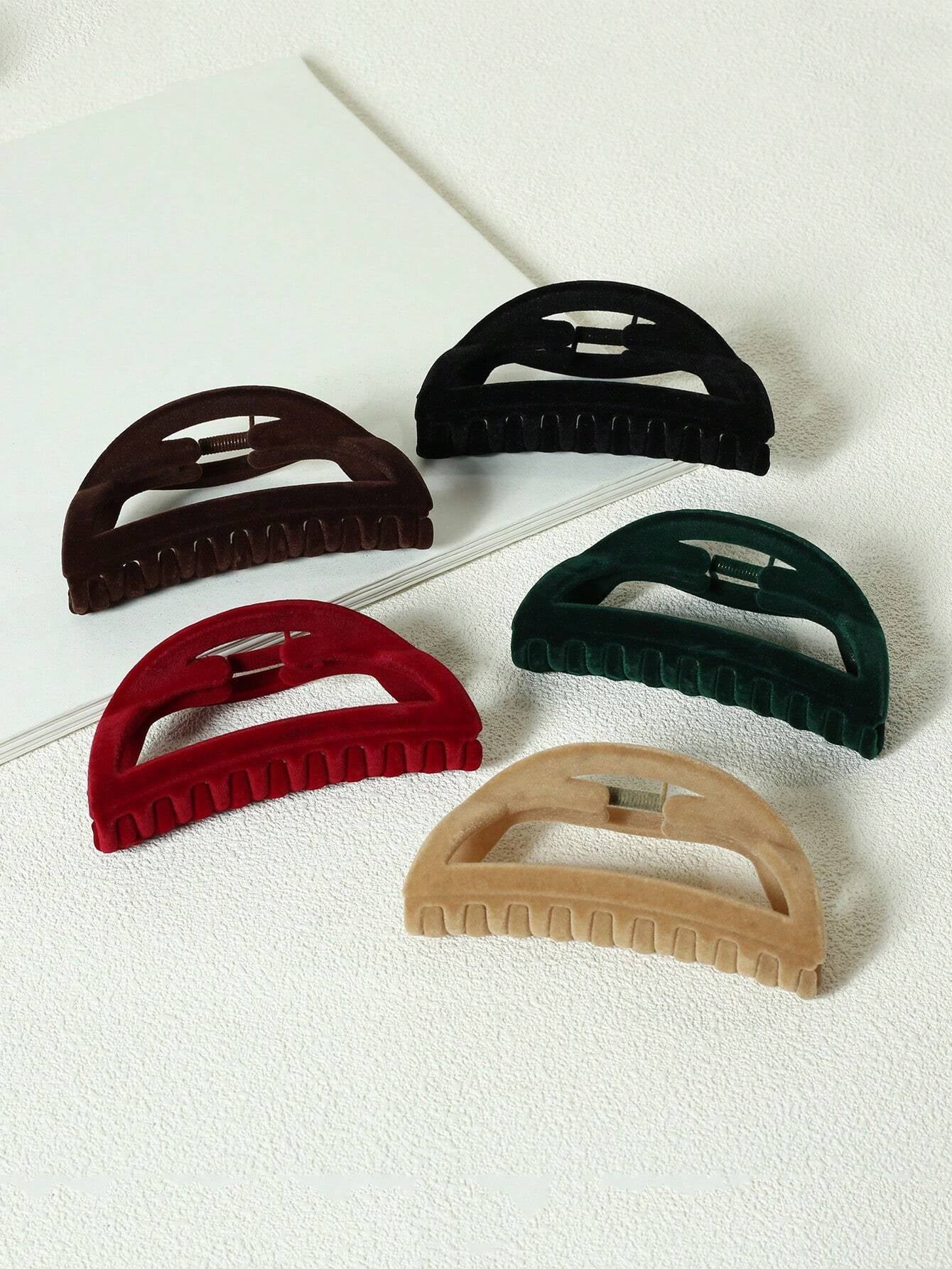 5Pcs Solid Hair Claw 