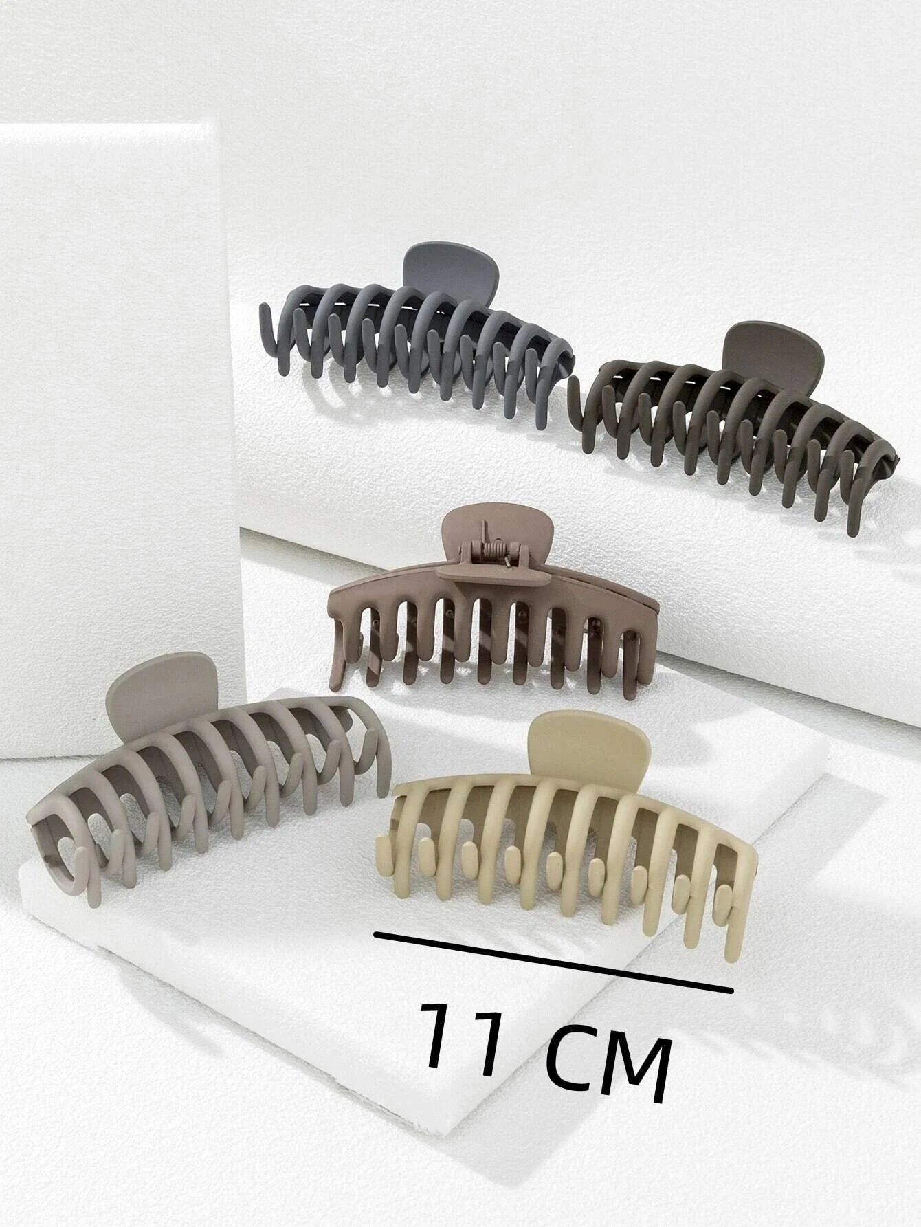 5Pcs Solid Hair Claw 