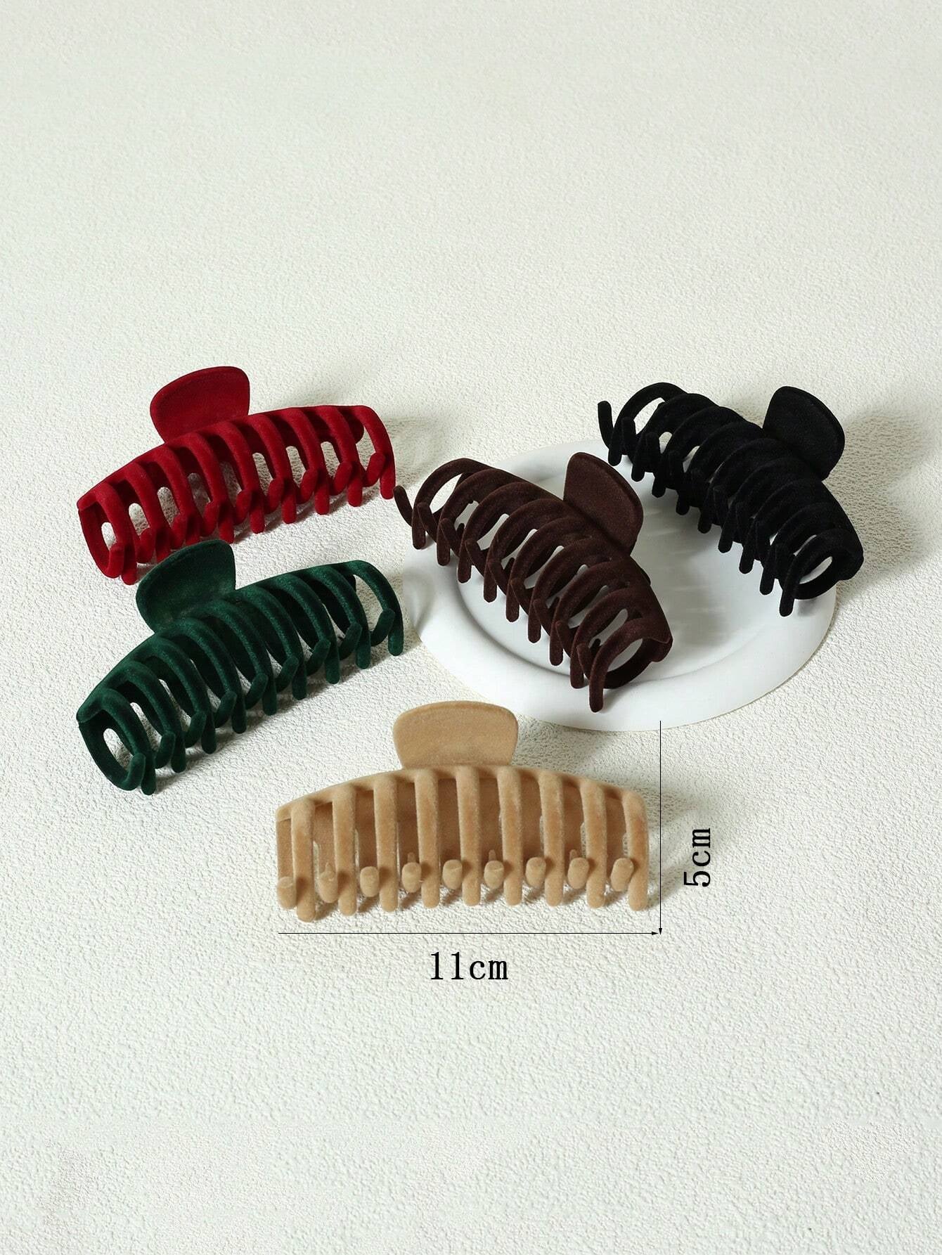 5Pcs Solid Hair Claw 