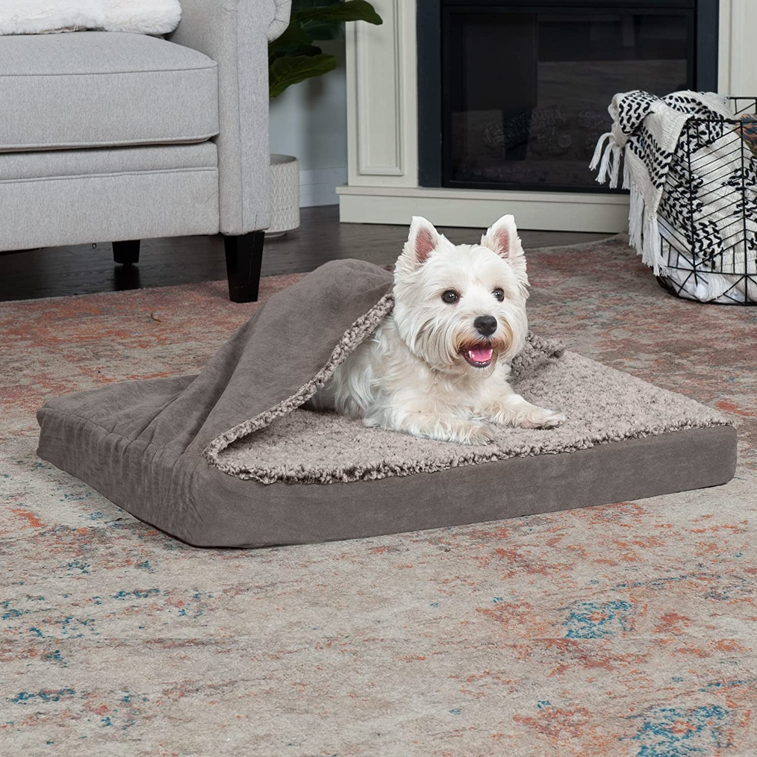 Orthopedic Dog Bed for Small/Medium Dogs With Removable Washable Cover