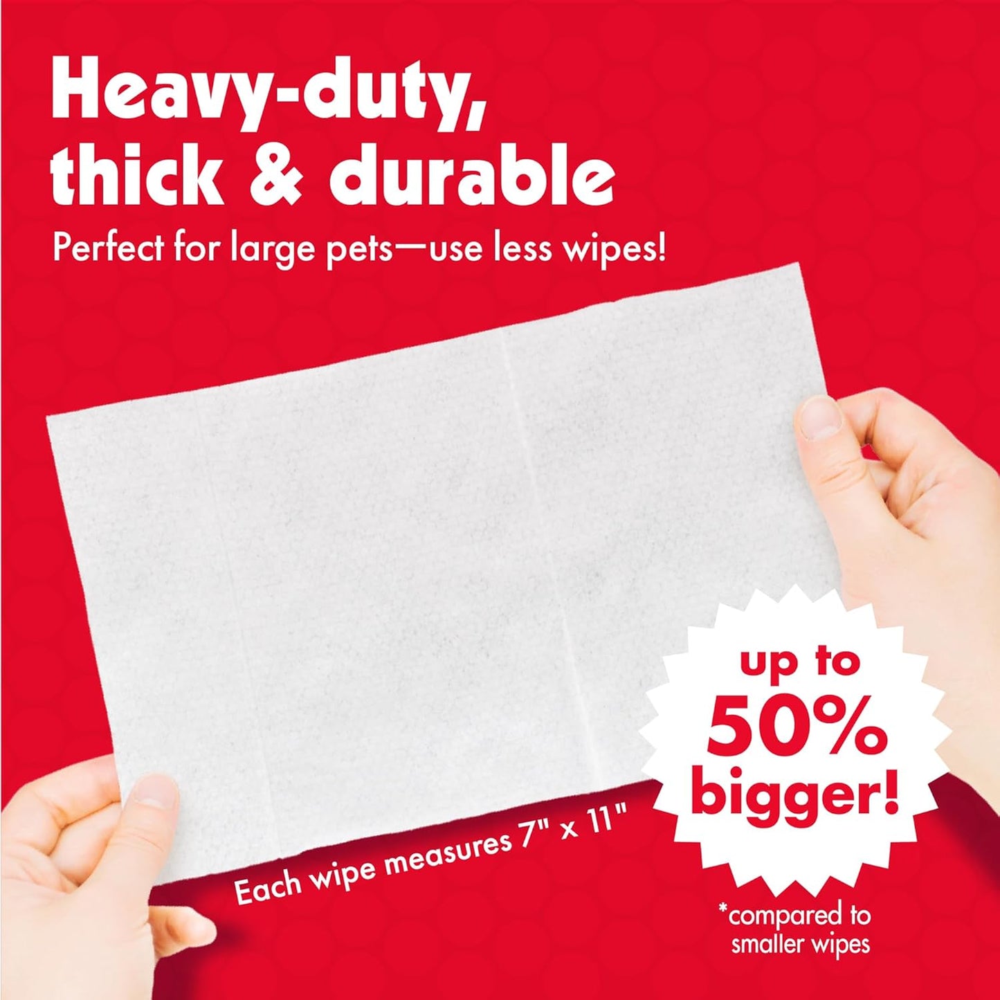 Pet Wipes for Dogs and Cats, 200 Large Wipes - Removes Dirt & Odors - Cleans Ears, Face ect.