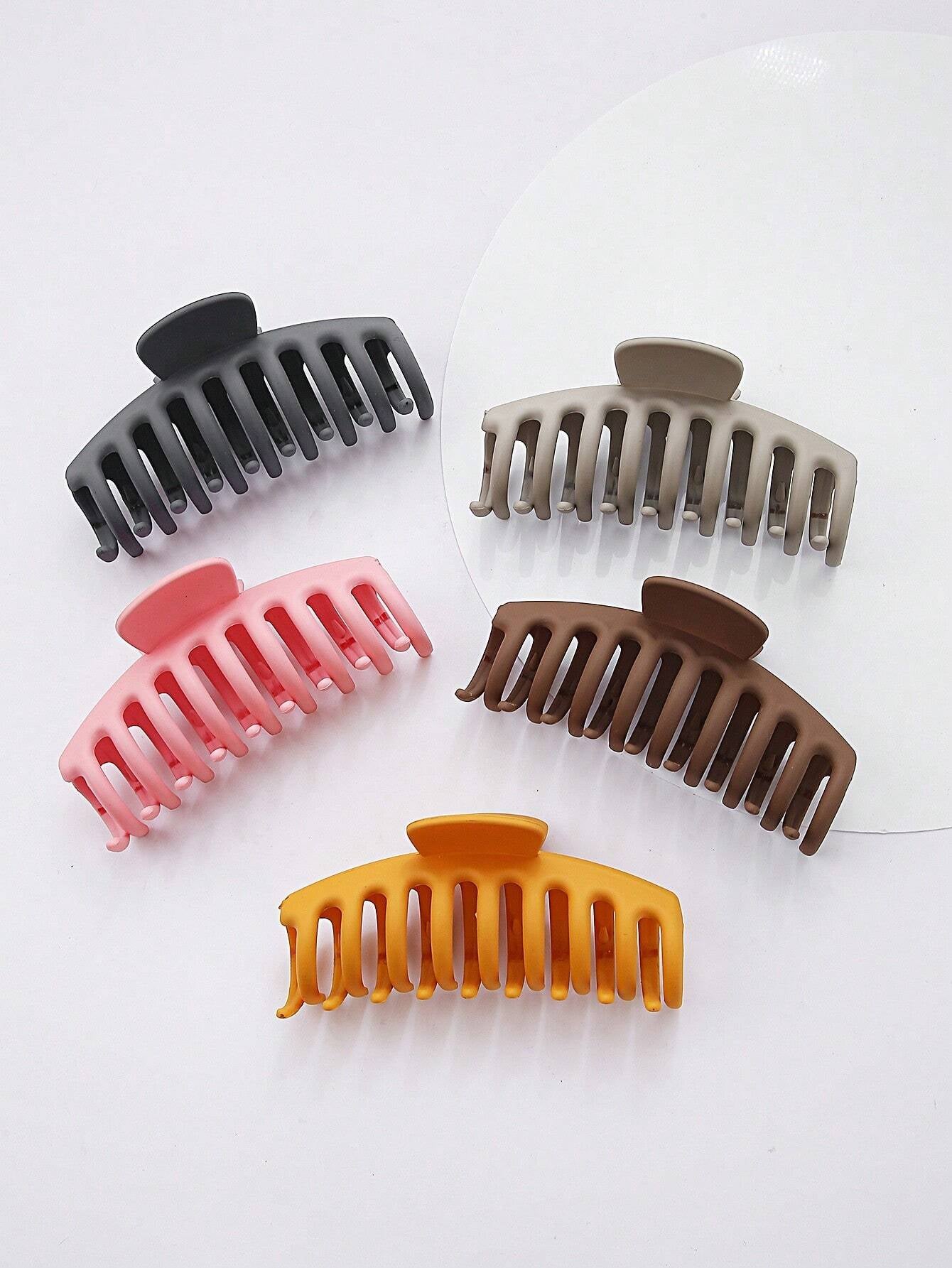 5Pcs Solid Hair Claw 