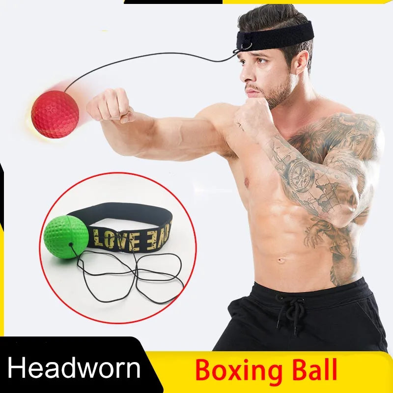 Boxing Reflex Ball Head-Mounted PU Punch Ball MMA Sanda Training Hand Eye Reaction Gym Sandbag Muay Thai Boxeo Fitness Equipment