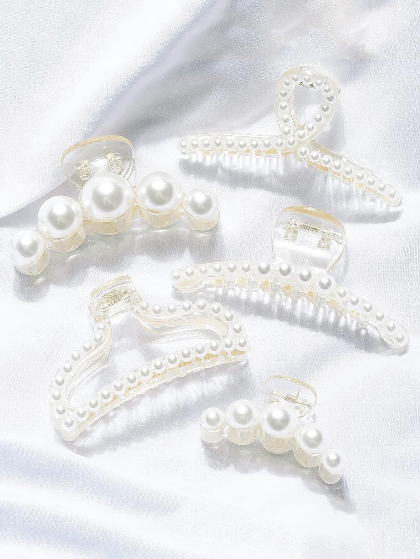 5Pcs Solid Hair Claw 