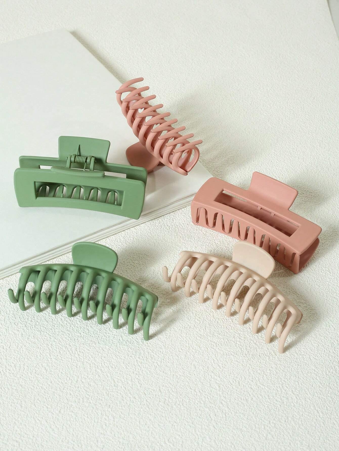 5Pcs Solid Hair Claw 