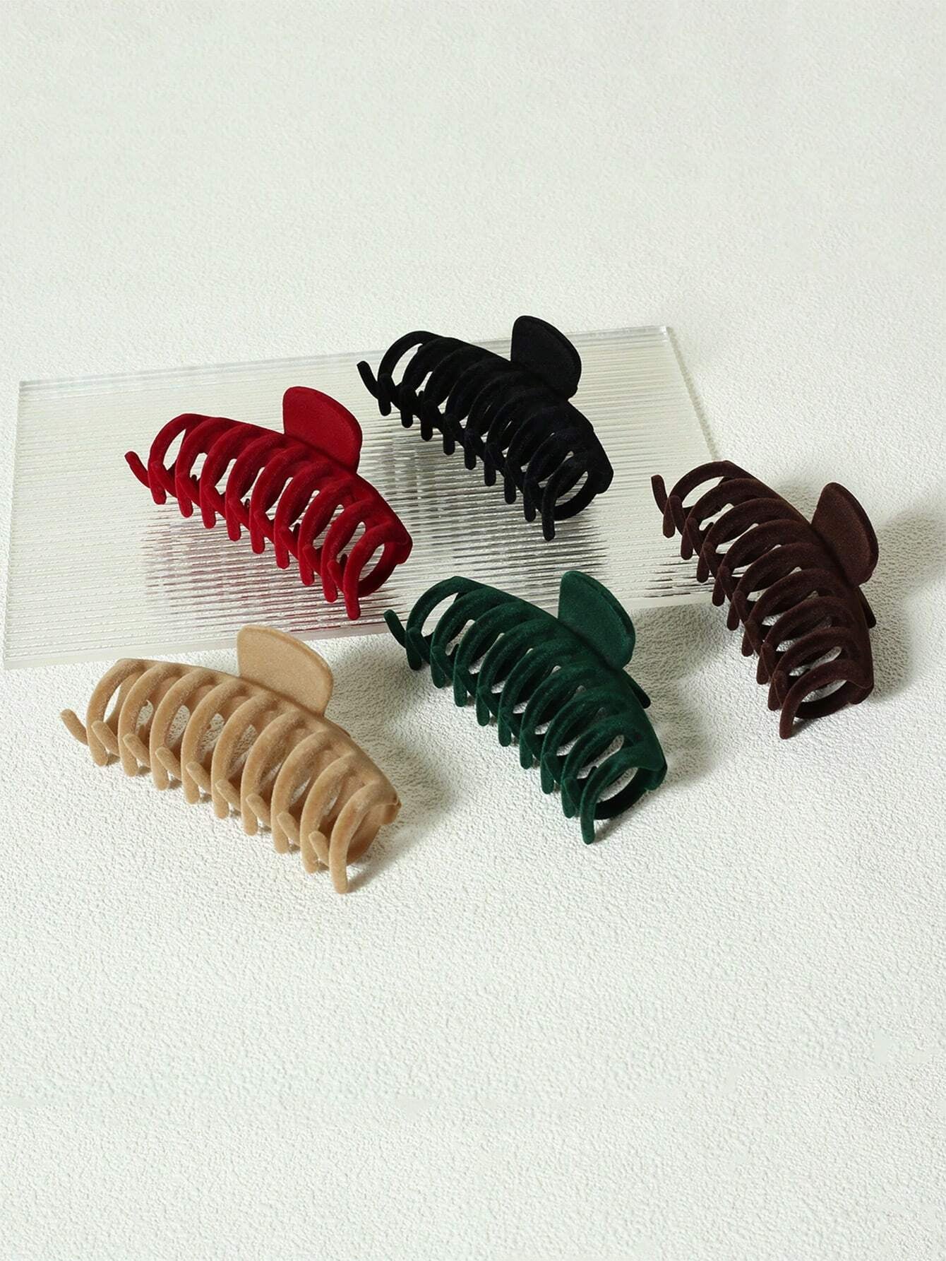 5Pcs Solid Hair Claw 