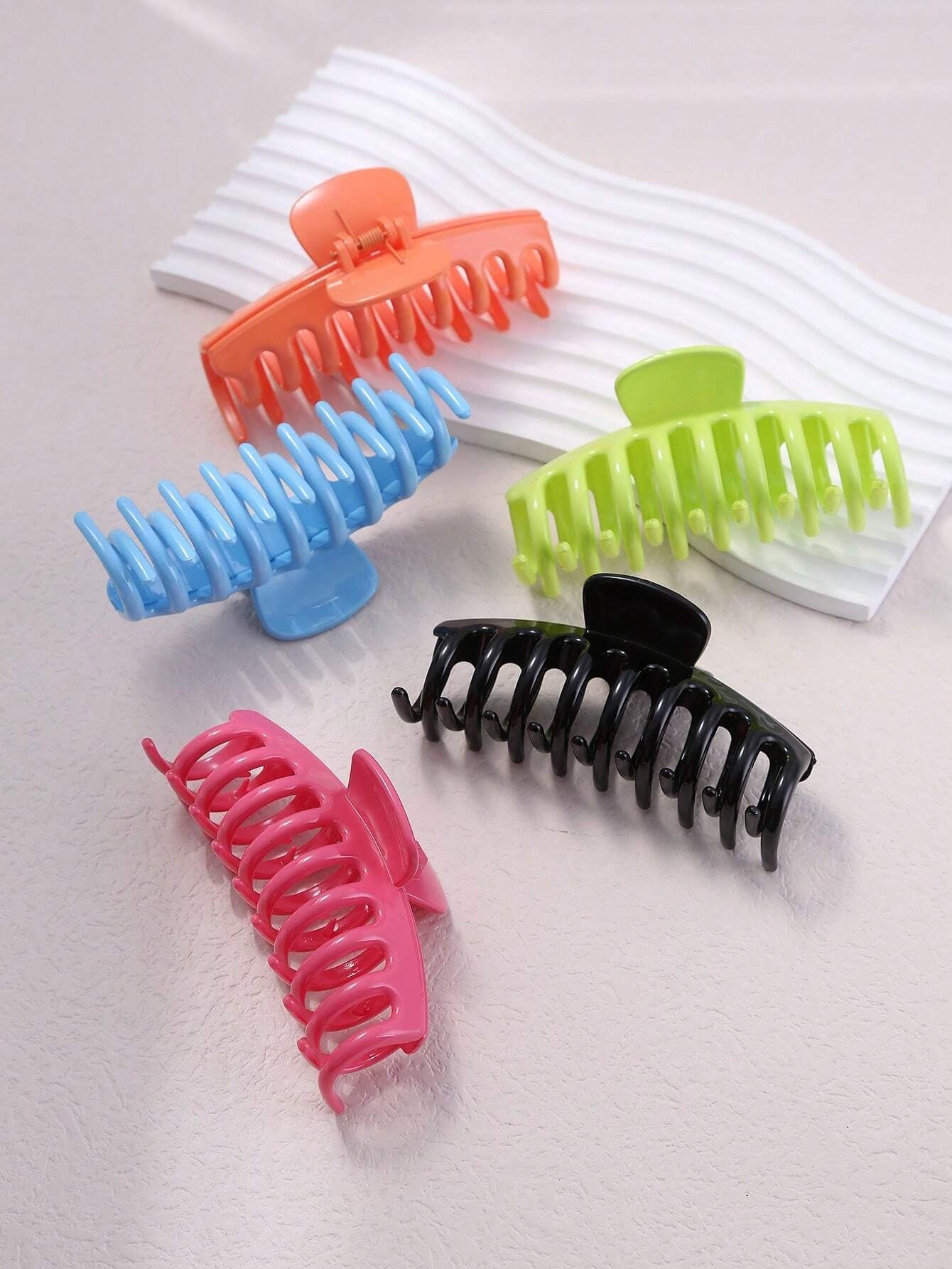 5Pcs Solid Hair Claw 