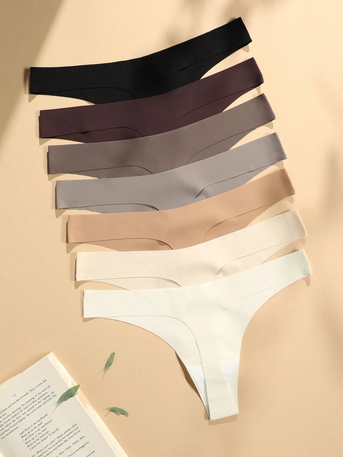 7Pack Neutral Color Thongs