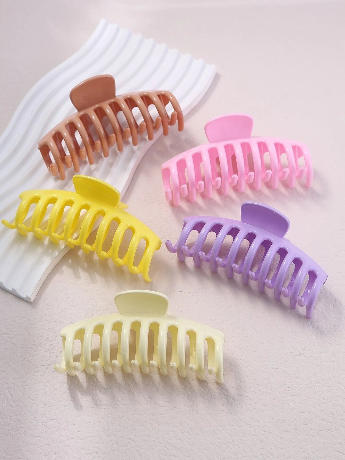 5Pcs Solid Hair Claw 