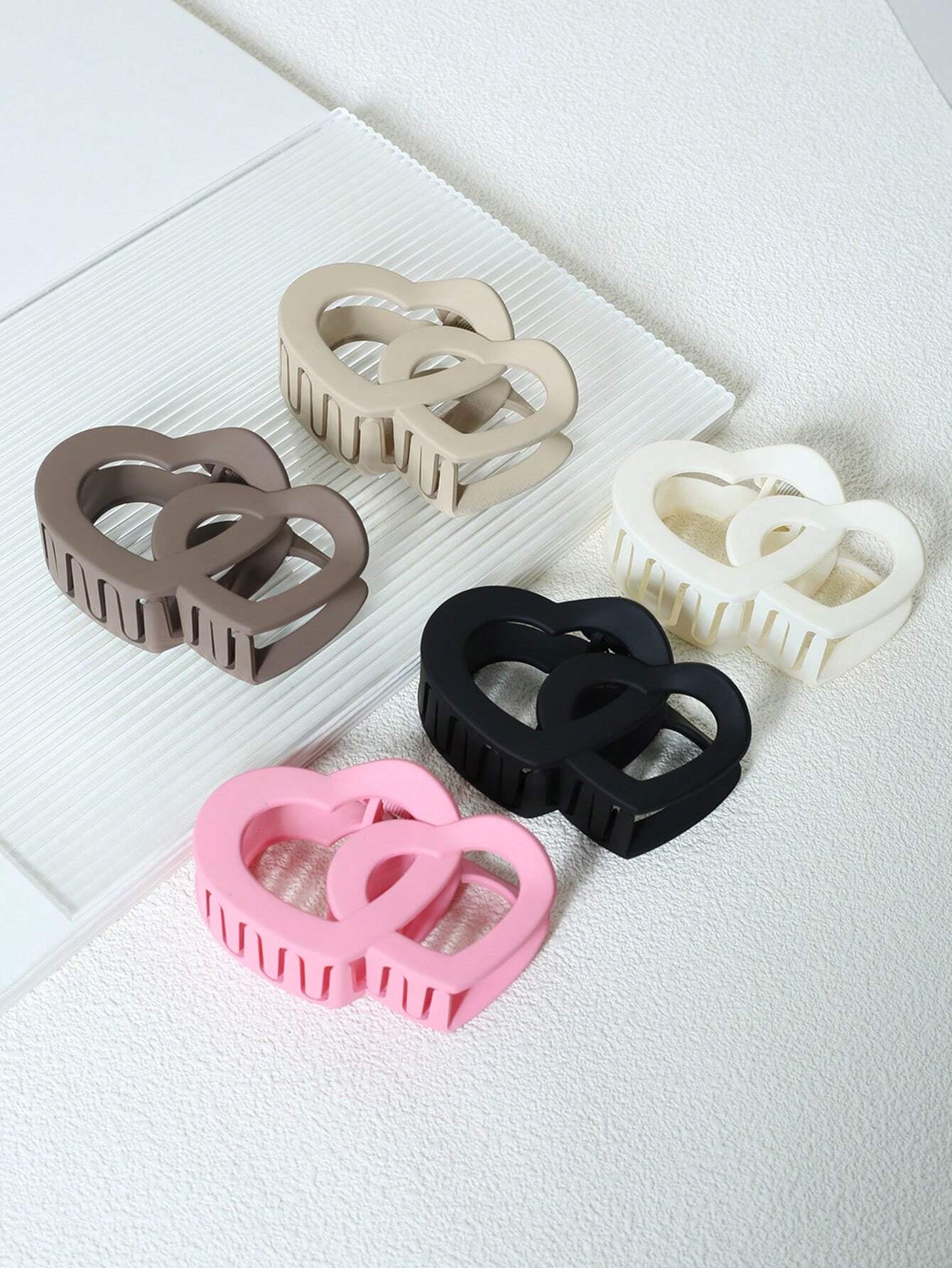 5Pcs Solid Hair Claw 