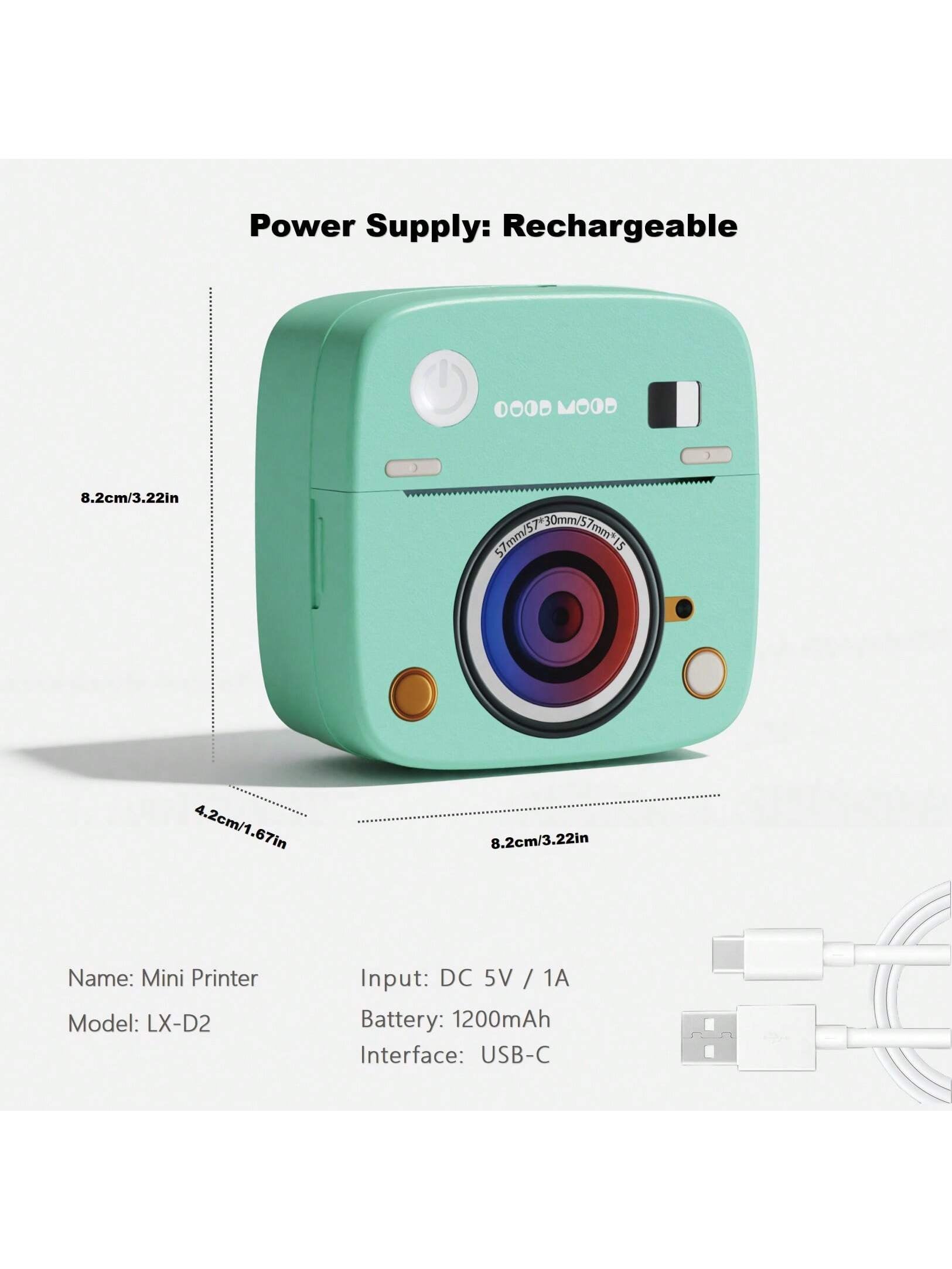 Portable Pocket Printer (Compatible with IOS & Android)