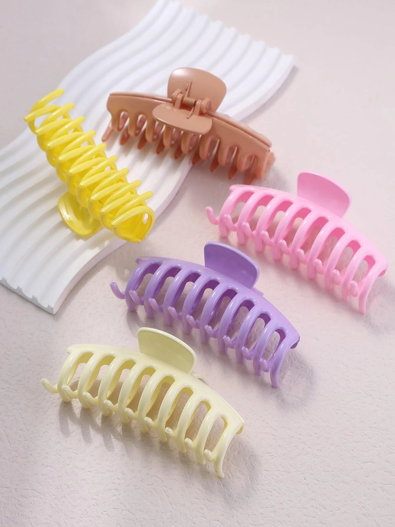 5Pcs Solid Hair Claw 