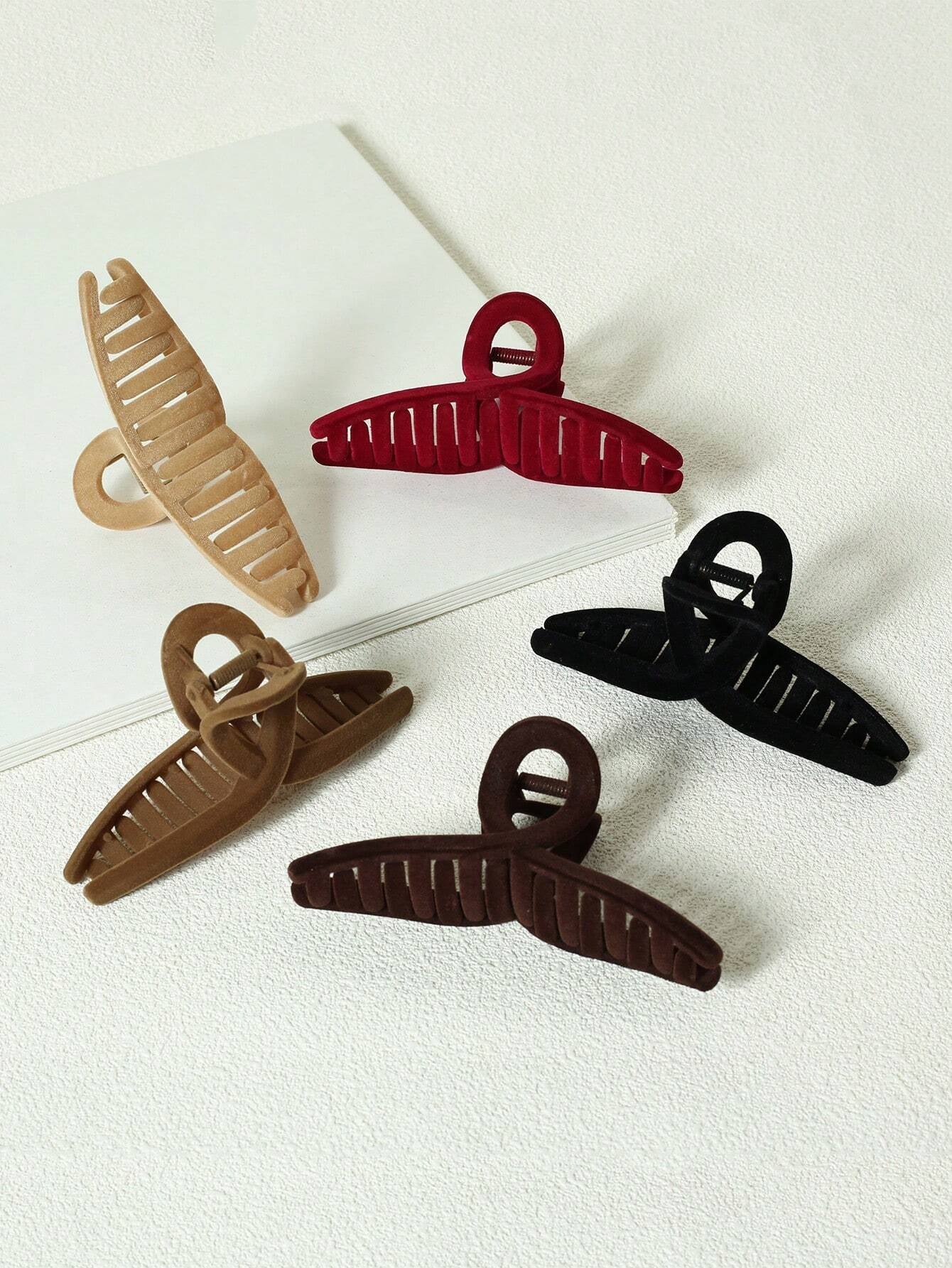 5Pcs Solid Hair Claw 