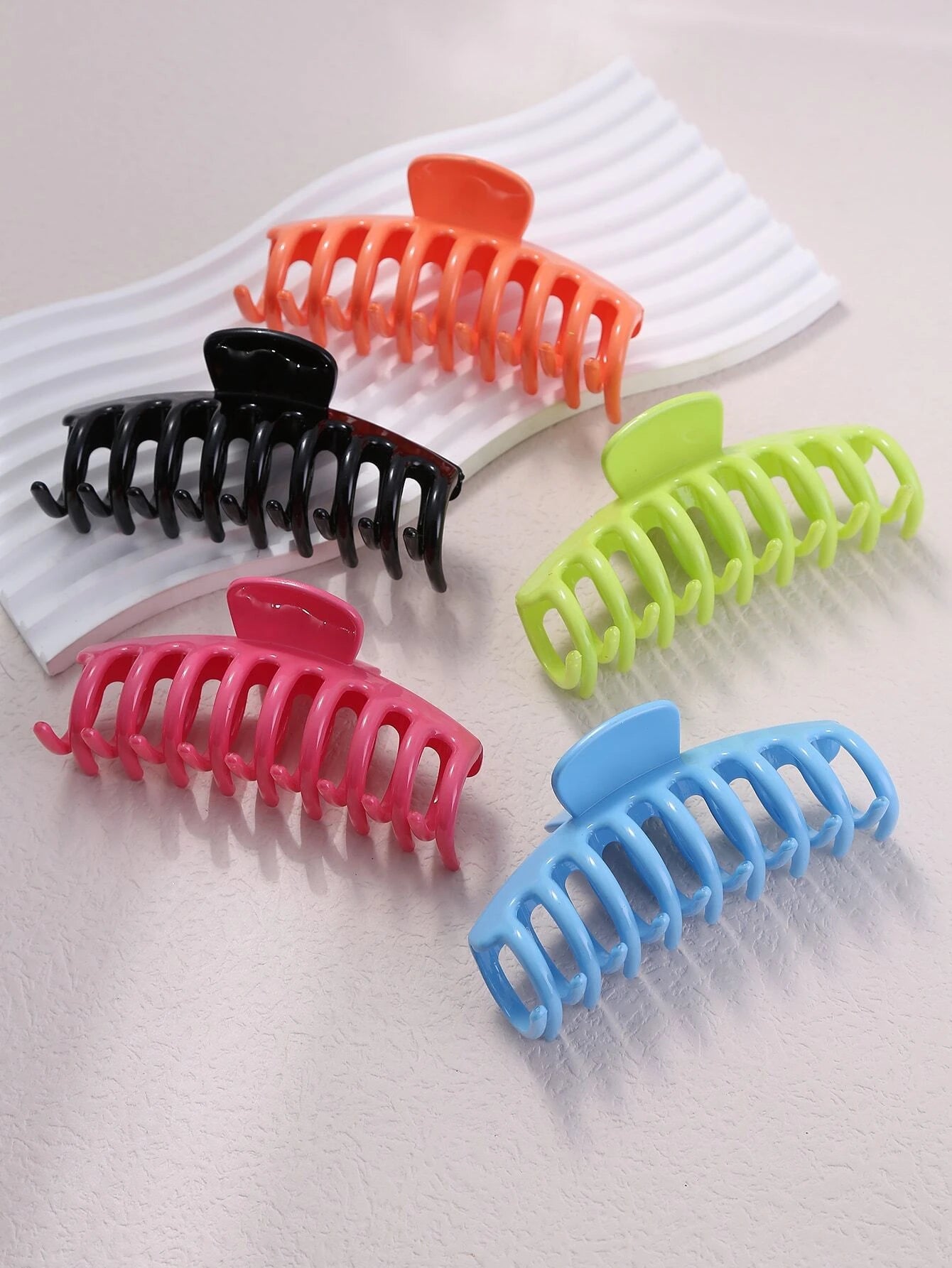 5Pcs Solid Hair Claw 
