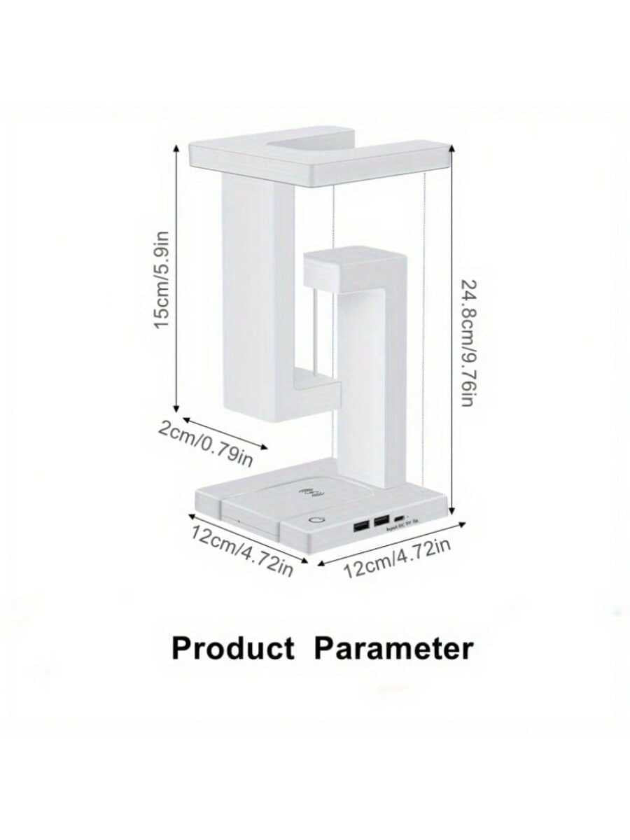 Novel Suspended Light with Detachable Wireless Charger, Can Charge phones Wirelessly or with USB