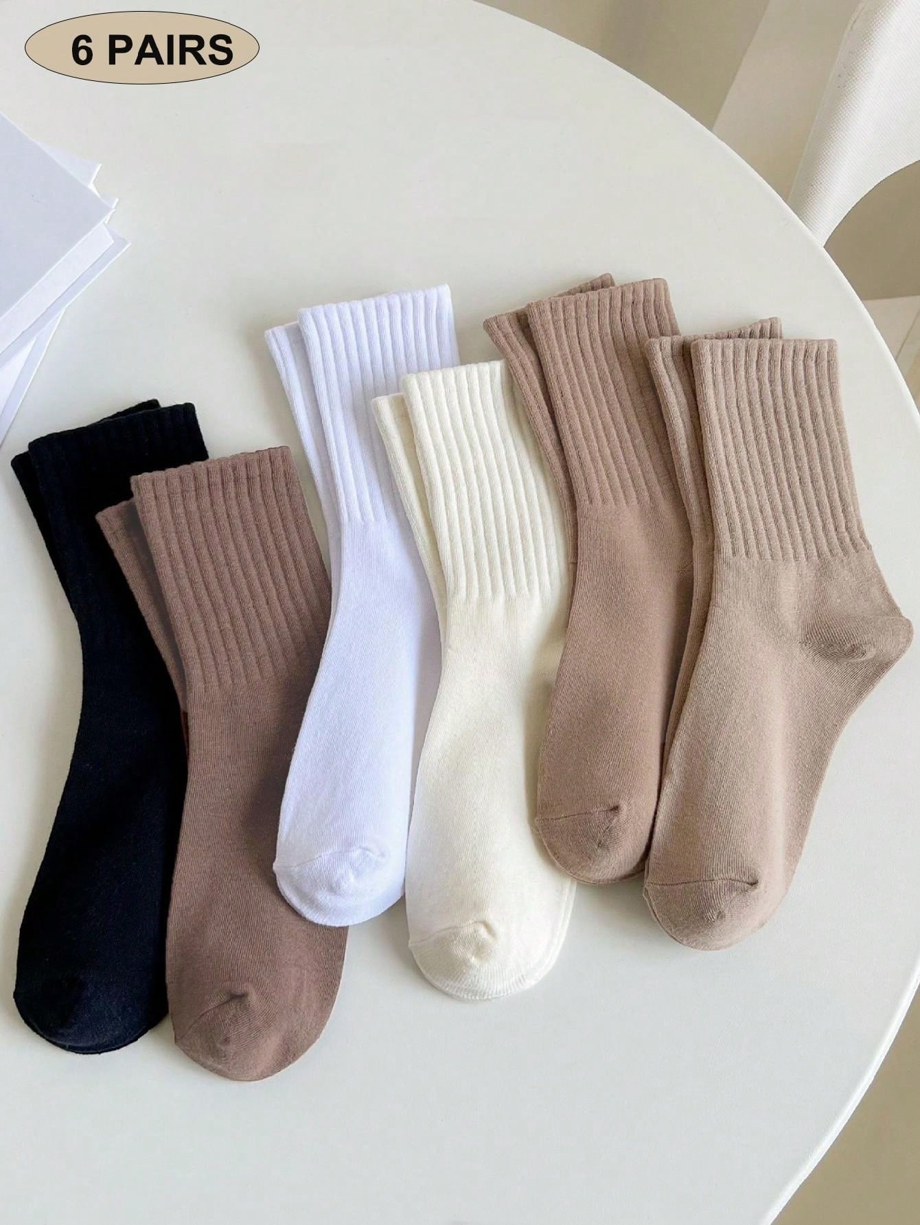 6 Pack Women's Sport Crew Socks